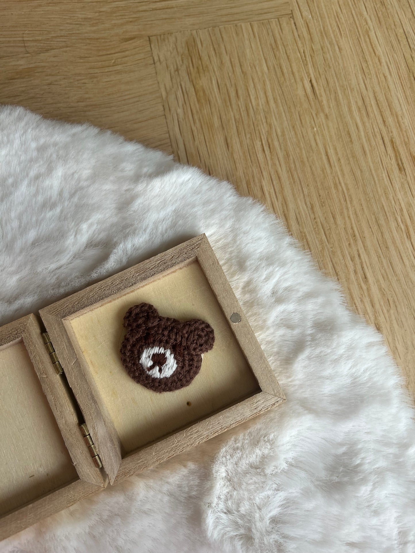 🧸 Bruine Beer – gehaakt (antislip clipje)