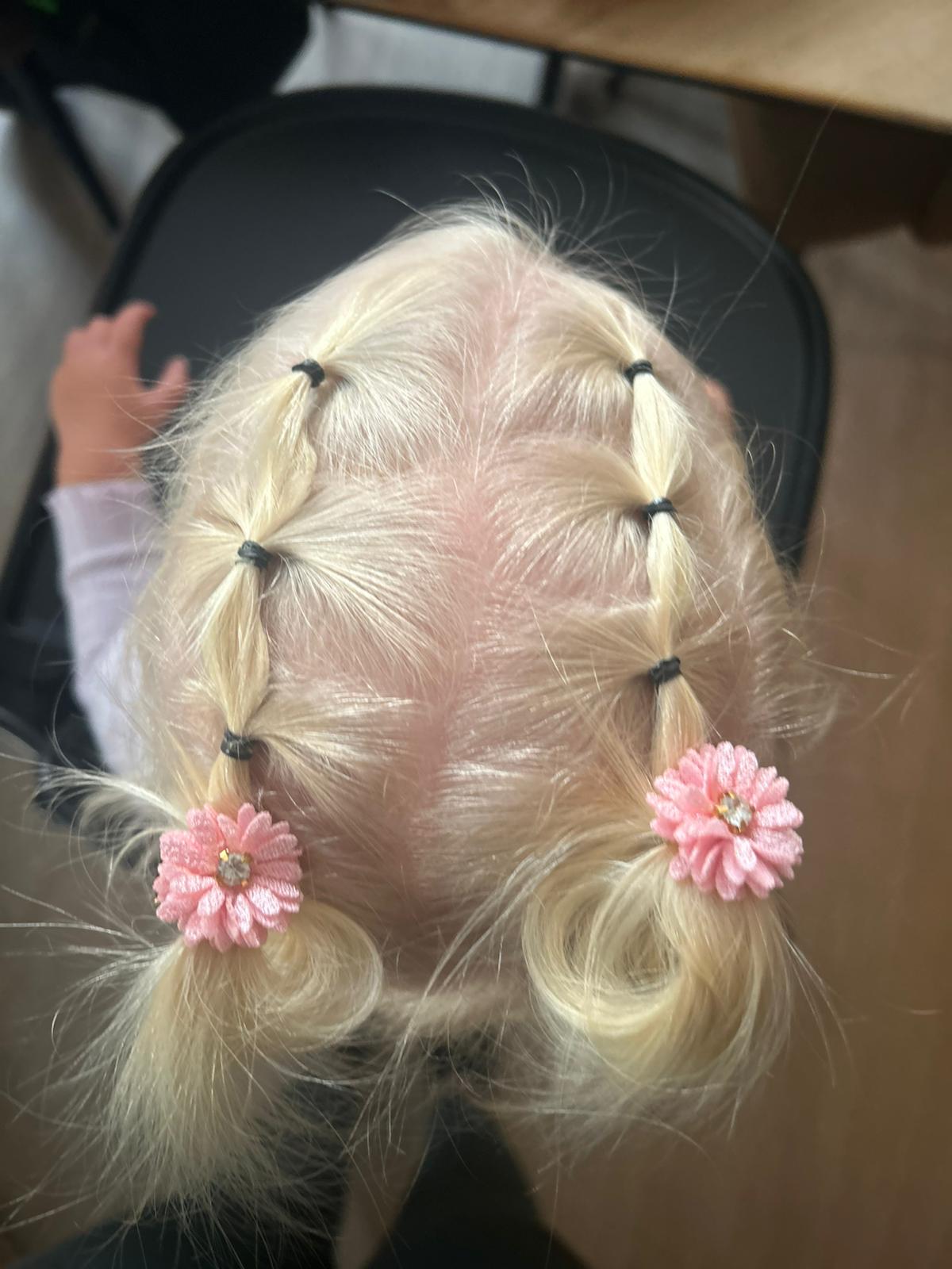 🌸Roze bloemetje – haarclipjes
