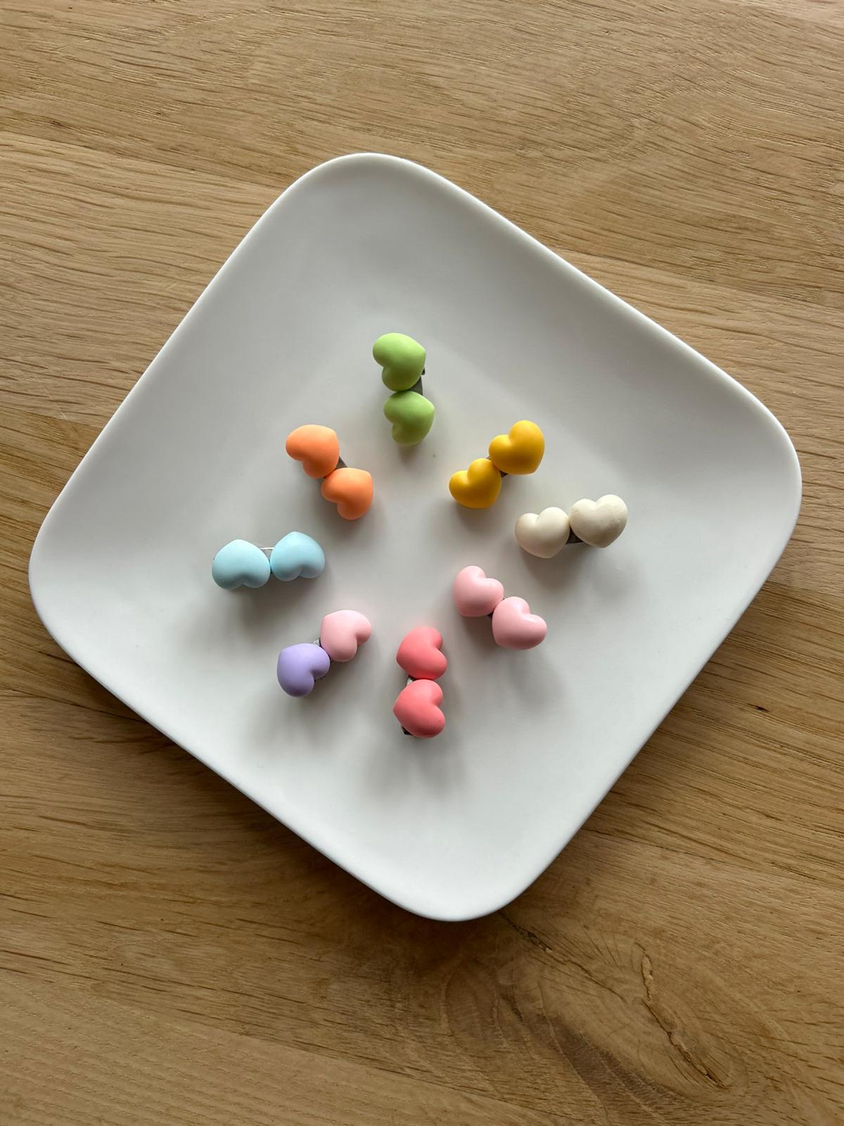 💕 Kleine hartjes – handgemaakte haarclipje