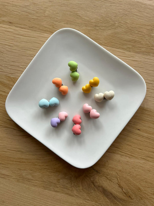 💕 Kleine hartjes – handgemaakte haarclipje