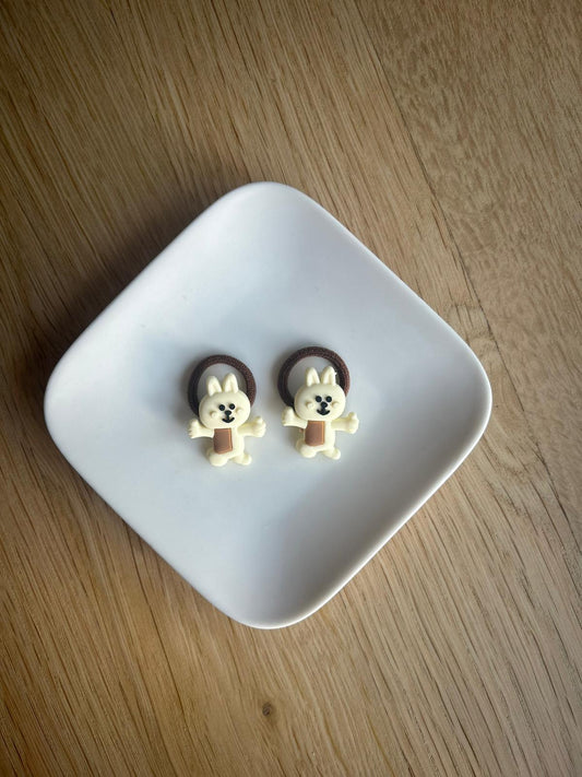🐰 Konijntje – handgemaakte haarelastiekjes